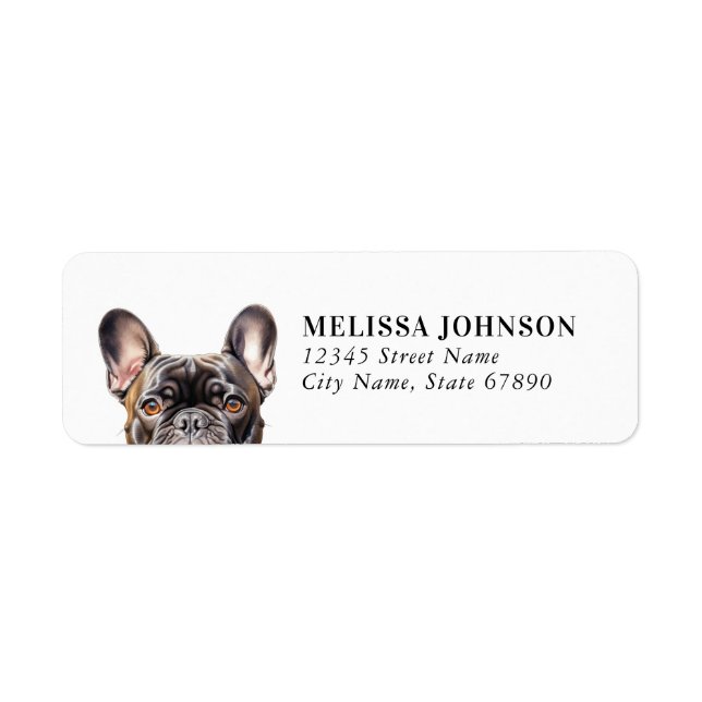 French Bulldog Return Address Labels (Front)