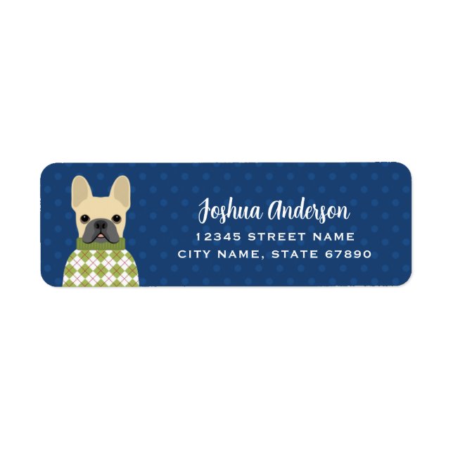 French Bulldog Return Address Labels (Front)