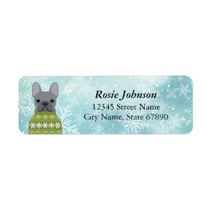 French Bulldog Return Address Labels