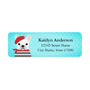 French Bulldog Return Address Labels