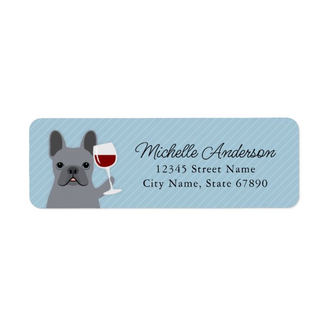 French Bulldog Return Address Labels (Front)