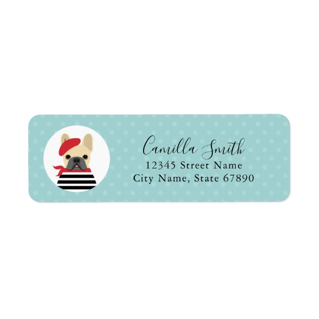 French Bulldog Return Address Labels (Front)