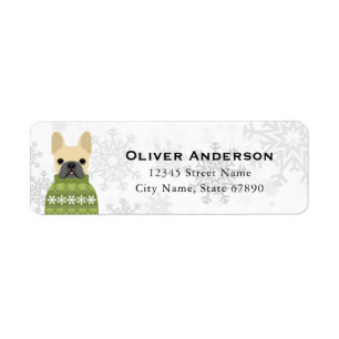 French Bulldog Return Address Labels
