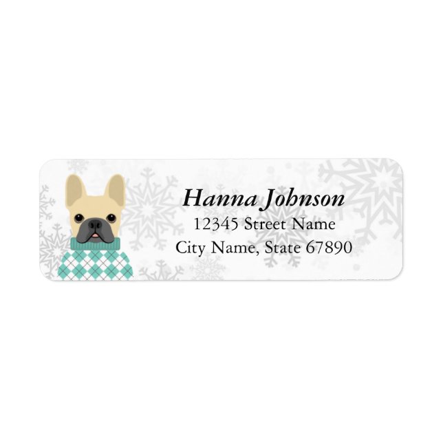 French Bulldog Return Address Labels (Front)