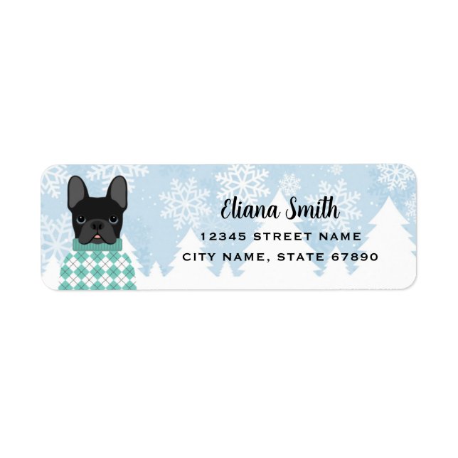 French Bulldog Return Address Labels (Front)