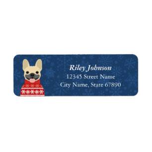 French Bulldog Return Address Labels