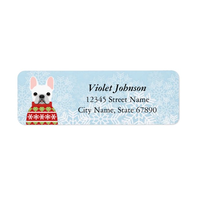 French Bulldog Return Address Labels (Front)
