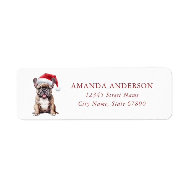 French Bulldog Return Address Labels (Front)