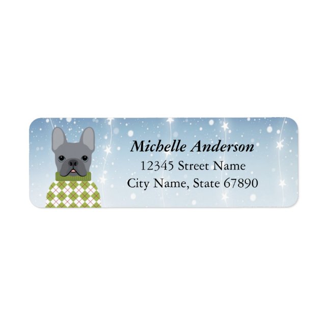 French Bulldog Return Address Labels (Front)