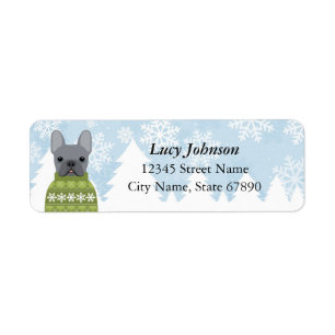 French Bulldog Return Address Labels