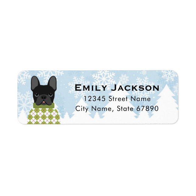 French Bulldog Return Address Labels (Front)