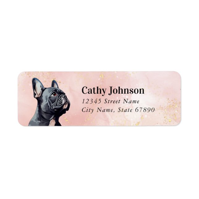 French Bulldog Return Address Labels (Front)