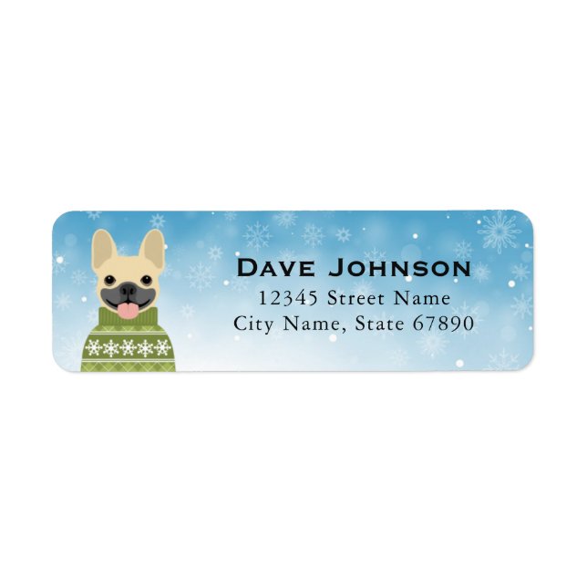 French Bulldog Return Address Labels (Front)