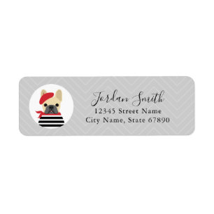 French Bulldog Return Address Labels