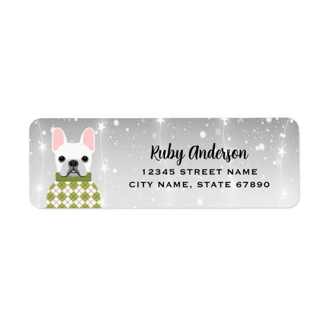 French Bulldog Return Address Labels (Front)