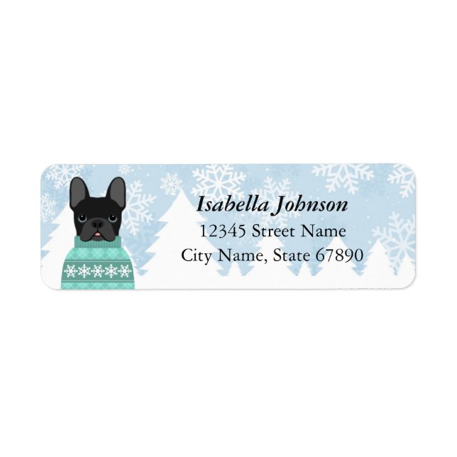 French Bulldog Return Address Labels (Front)