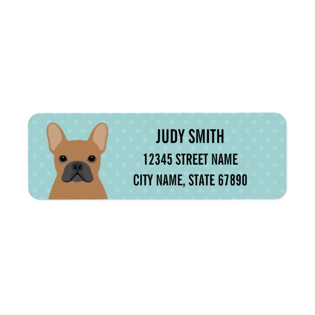 French Bulldog Return Address Labels (Front)