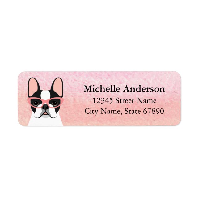 French Bulldog Return Address Labels (Front)