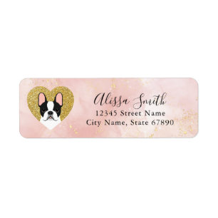 French Bulldog Return Address Labels