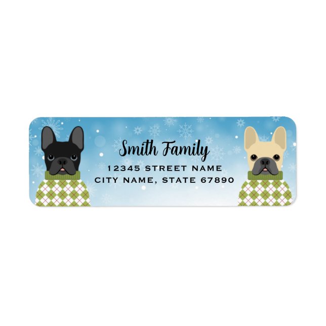 French Bulldog Return Address Labels (Front)