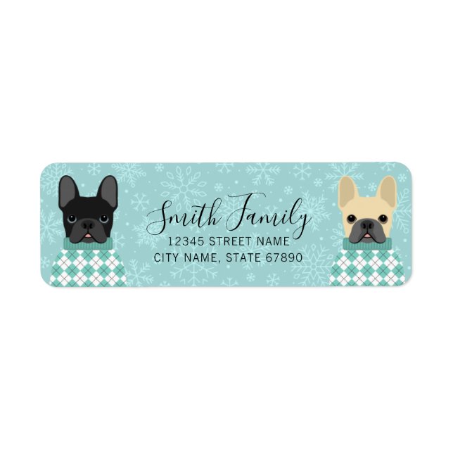 French Bulldog Return Address Labels (Front)