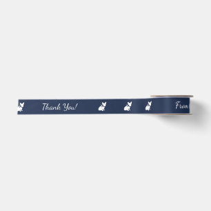 French Bulldog Ribbon with Custom Text Satin Ribbon