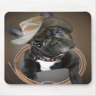FRENCH BULLDOG RODEO CHAMP MOUSEPAD