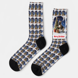 French Bulldog rote Weihnachtskugel Christmas Socks
