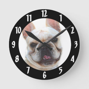 French Bulldog Round Clock