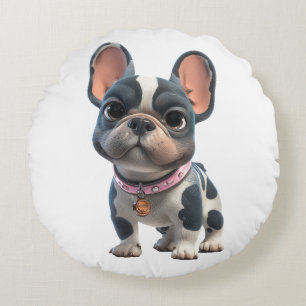 French Bulldog Round Cushion