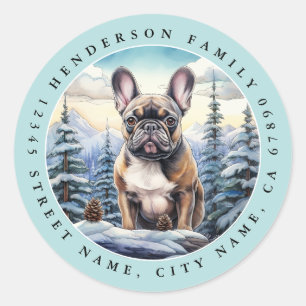 French Bulldog Round Stickers