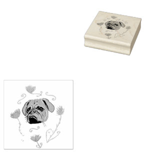French Bulldog  Rubber Stamp