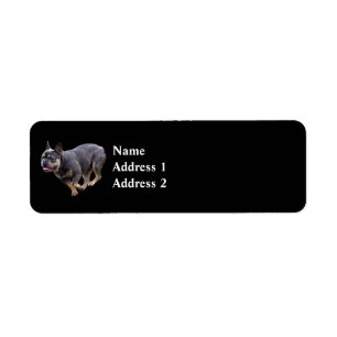 French Bulldog Running Return Address Label