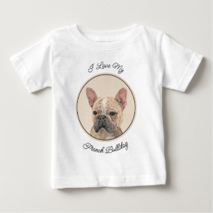 French Bulldog (Sable) Painting - Cute Original Do Baby T-Shirt