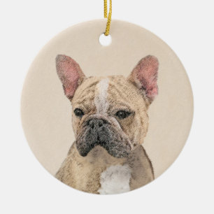 French Bulldog (Sable) Painting - Cute Original Do Ceramic Ornament