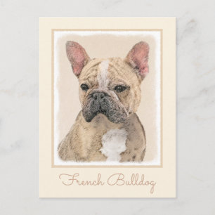 French Bulldog (Sable) Painting - Cute Original Do Postcard