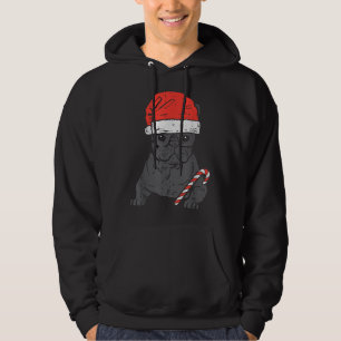 French Bulldog Santa Frenchie Dog Christmas Xmas Hoodie