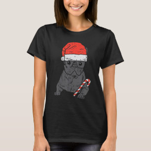 French Bulldog Santa Frenchie Dog Christmas Xmas W T-Shirt