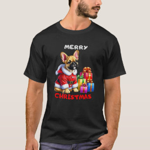 French Bulldog Santa Hat Christmas Pajamas Premium T-Shirt