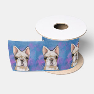 FRENCH BULLDOG SATIN RIBBON