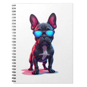 French Bulldog SciFi Wearing Cool Sunglasses Notebook