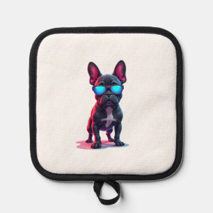 French Bulldog SciFi Wearing Cool Sunglasses Pot Holder