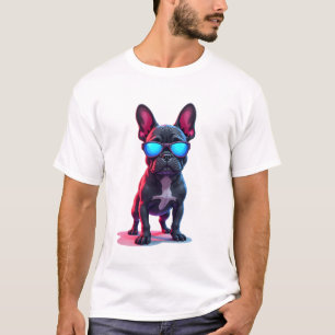 French Bulldog SciFi Wearing Cool Sunglasses T-Shirt
