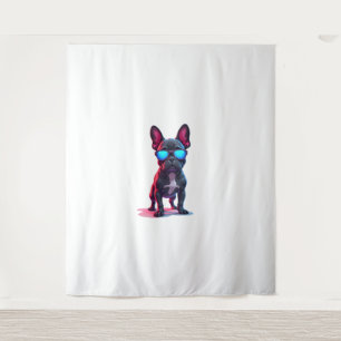French Bulldog SciFi Wearing Cool Sunglasses Tapestry