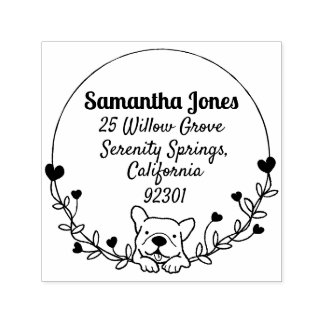 French bulldog Self Inking Rubber Stamp