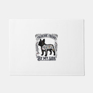 French Bulldog Shirt Vintage Floral Dog Lover Art_ Doormat