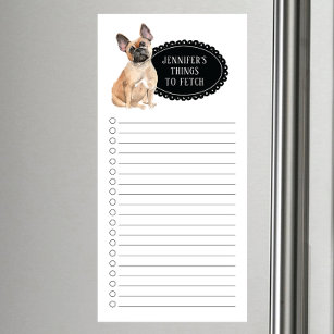 French Bulldog Shopping List  Magnetic Notepad