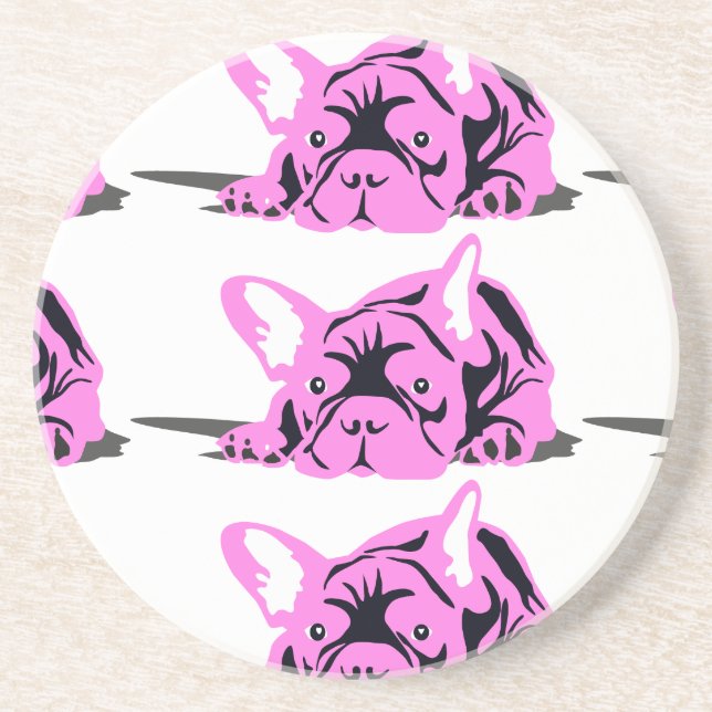 French Bulldog Silhouette Coaster (Front)