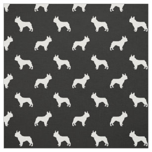 French Bulldog silhouette dog fabric