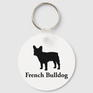 French Bulldog Silhouette Key Ring